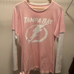 Pink Tampa Bay Lightning T Shirt Size XL